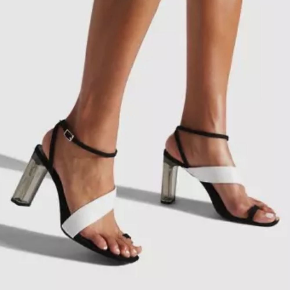 Shoedazzle Transparent Heeled Sandal "Sivanna"